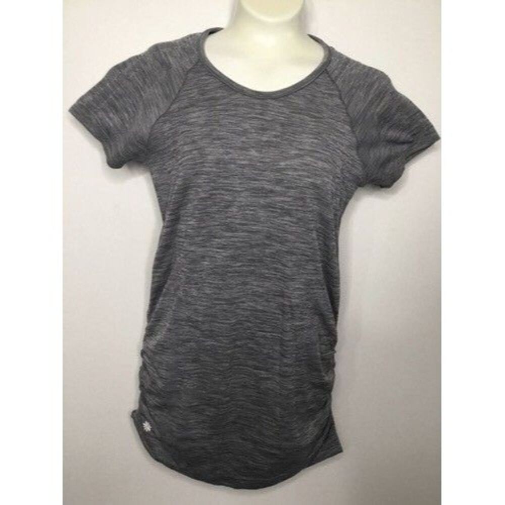 Athleta Short Sleeve Workout Active Rushed T-Shirt Women‎ Size XS Gray